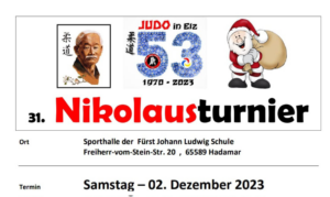 4 x Gold, 2 x Bronze, 4 x 5. Platz | 53. Nikolaus Turnier | 02.12.